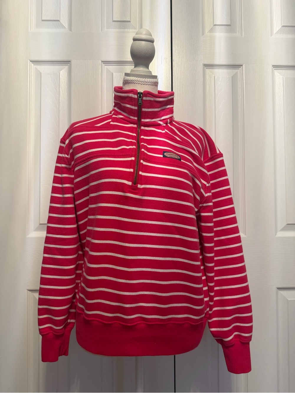 Vineyard Vines Red and White Striped Tee